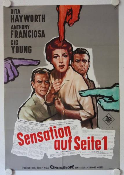 Sensation auf Seite 1 originales deutsches Filmplakat